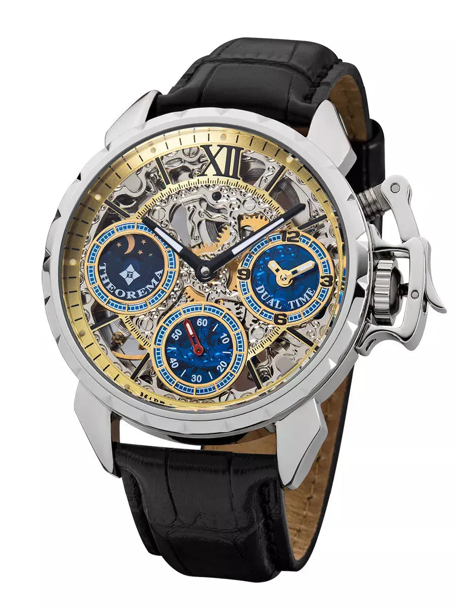 Dual-time Oman by Theorema Germany GM-108-1 | Silver |