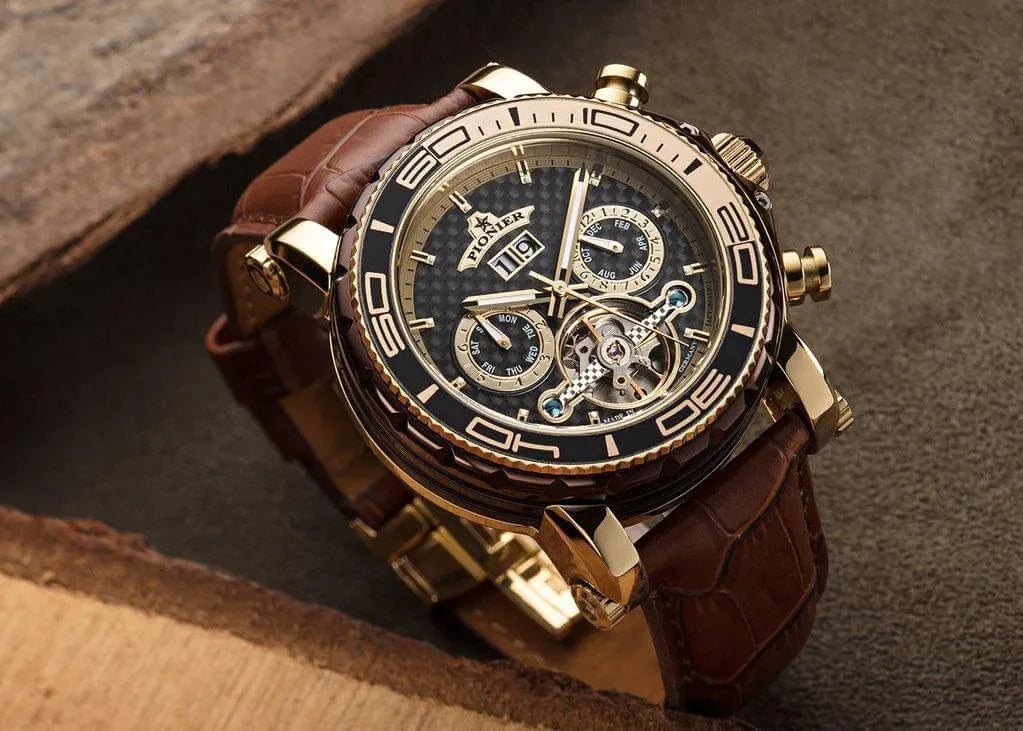 Calendar Automatic Miami by Pionier Germany - GM-506-3 | Gold |