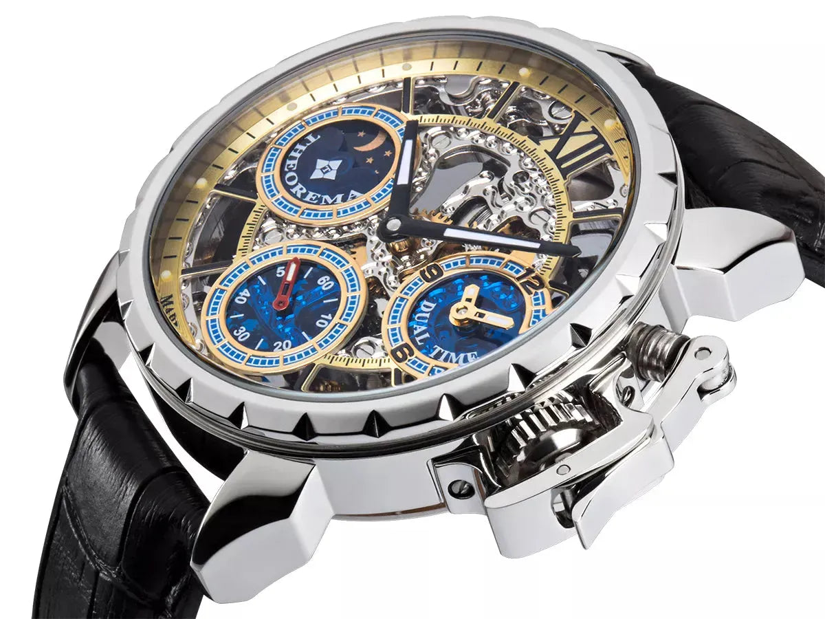 Dual-time Oman by Theorema Germany GM-108-1 | Silver |